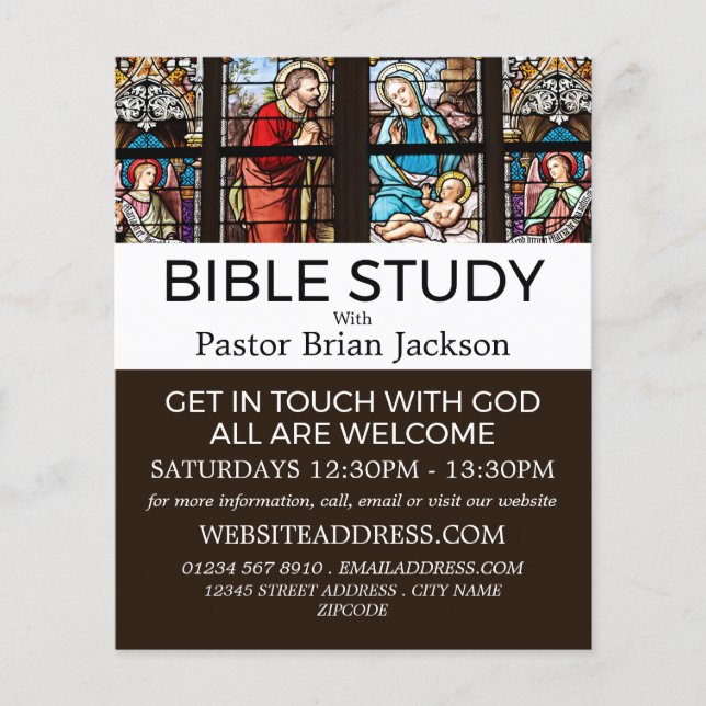 Flyer O Nascimento do Cristo, Classe Cristã de Bíblias A (Frente)