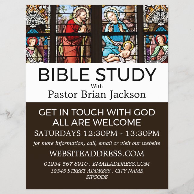 Flyer O Nascimento do Cristo, Classe Cristã de Bíblias A (Frente)