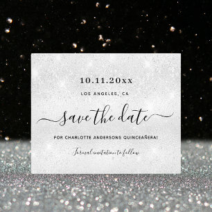 Flyer O orçamento de cintura prateada da Quinceanera ec