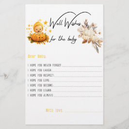 Flyer O Pequeno Pumpkin está no caminho do Chá de fralda