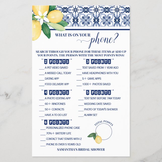 Flyer O que há no seu jogo de Chá do Mediterrâneo por te (Frente)