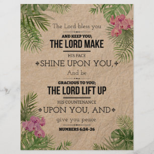 Flyer O Senhor Abençoa-Te, Números 6:24-26