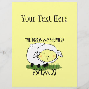 Flyer O SENHOR é a minha camiseta de Criança Psalm 23 -