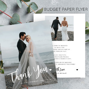 Flyer Obrigado de fotos do casamento do orçamento sobrep