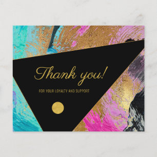 Flyer Obrigado de padrão abstrato