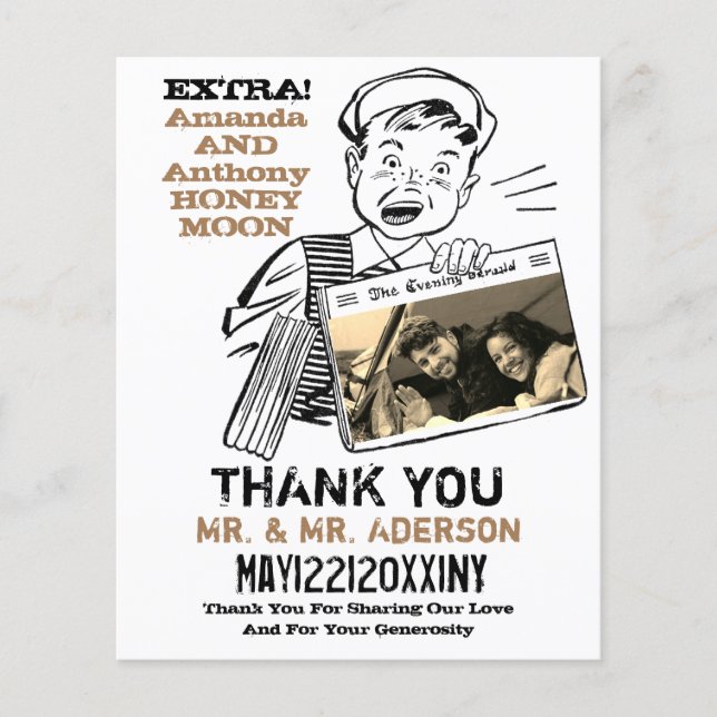 Flyer Obrigado engraçado (Frente)