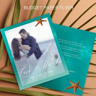 Flyer Obrigado pelo orçamento personalizado de foto de c