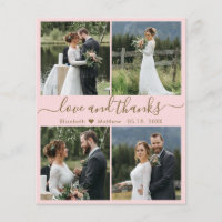 Obrigados e amor do orçamento Casamento de colagem