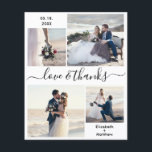 Flyer Obrigados e amor do orçamento Casamento de colagem<br><div class="desc">A mão escura e branca, elegante, moderna e minimalista, escreveu 4 fotos de colagem personalizada obrigado de casamento você personalizou o cartão THIN de baixo orçamento do barato. ***POR FAVOR, REMOVA PARA BAIXO PARA OBTER MAIS INFORMAÇÕES!*** Na moda modelo de cartões de agradecimentos de casamento com quatro (4) fotos na...</div>