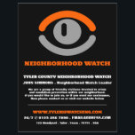 Flyer Observando o anúncio de vigilância da comunidade d<br><div class="desc">Assistindo o Vês,  Vizinho da Comunidade Vigia o Folheto Publicitário na Loja de Cartão de visita.</div>