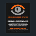 Flyer Observando o anúncio de vigilância da comunidade d<br><div class="desc">Assistindo o Vês,  Vizinho da Comunidade Vigia o Folheto Publicitário na Loja de Cartão de visita.</div>