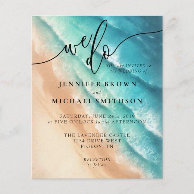 Flyer Ocean Beach Watercolor Signature We do (Frente)