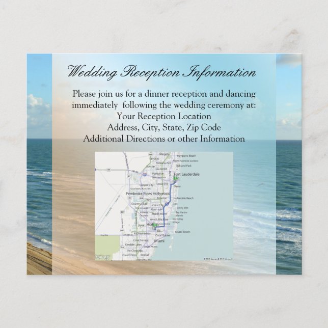 Flyer Oceano Azul de Casamento de Praia da praia (Frente)