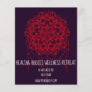 Flyer Ocupe-se da retirada nova da saúde da mandala da