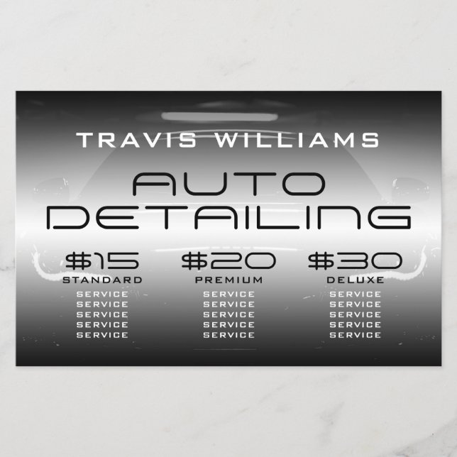 Flyer Oferta moderna de preços para a indústria automóve (Frente)