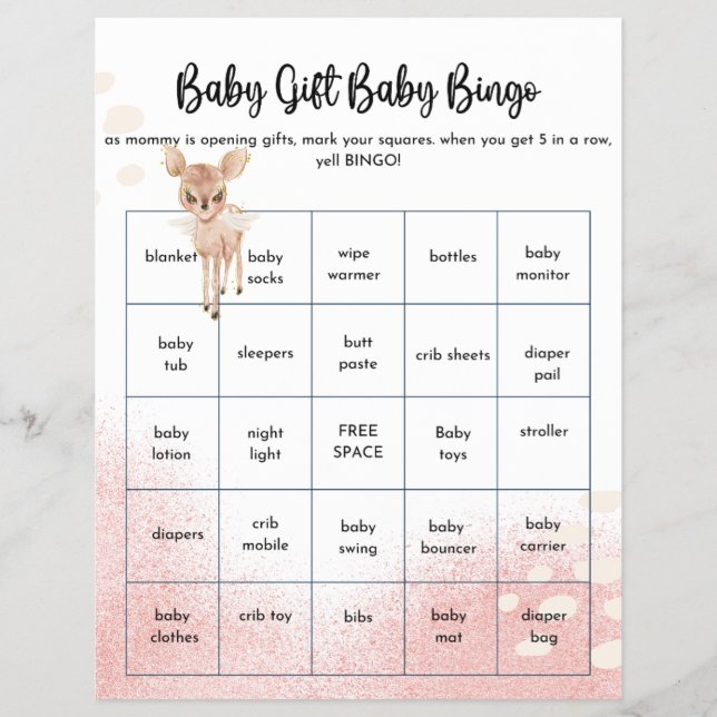 Flyer Oh Deer estamos tendo um chá de fraldas Games (Frente)