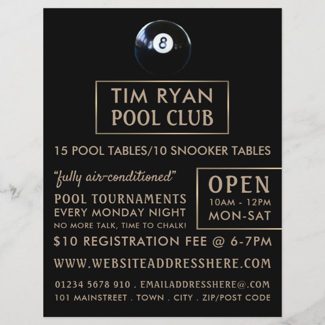 Flyer Oito Bailes, Clube de Piscinas, Publicidade do Clu (Frente)