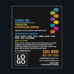 Flyer Olá, Design, Tradutor e Intérprete<br><div class="desc">Olá,  Design,  Tradutor E Intérprete E Folhetos De Publicidade Da Loja Cartão de visita.</div>