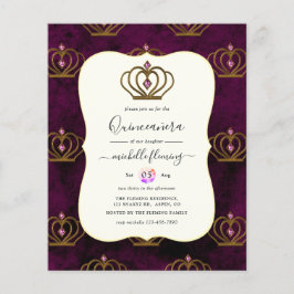 Flyer Old Gold Elegance Quinceañera