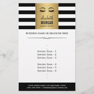 Flyer Olhais Douradas Tiras brancas 