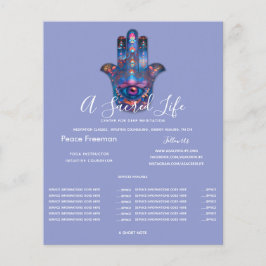 Flyer Olho da Iluminação | Design da Mão de Hamsa