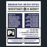 Flyer Olho Privado Negrito, Detetive Detetive Investigad<br><div class="desc">Olhos Privados Negros,  Detetive Privado Flyer,  da Loja de Cartão de visita.</div>