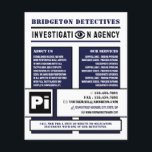Flyer Olho Privado Negrito, Detetive Detetive Investigad<br><div class="desc">Olhos Privados Negros,  Detetive Privado Flyer,  da Loja de Cartão de visita.</div>