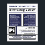 Flyer Olho Privado Negrito, Detetive Detetive Investigad<br><div class="desc">Olhos Privados Negros,  Detetive Privado Flyer,  da Loja de Cartão de visita.</div>
