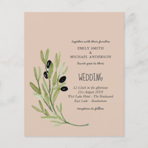 Flyer OLIVE ORÇAMENTAL DEIXA O Casamento Moderno Minimal
