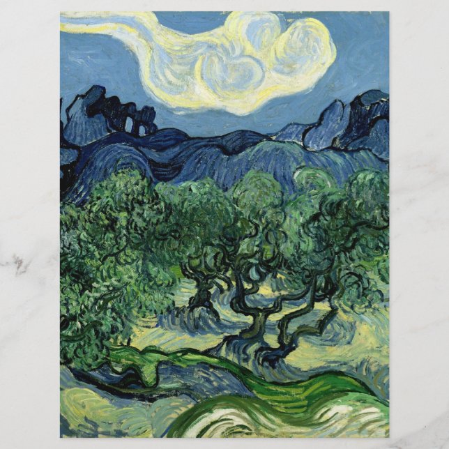 Flyer Oliveiras de Vincent van Gogh (1889) (Frente)