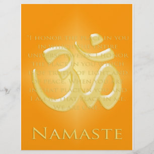 Flyer Om em Laranjas & Douradas - Namaste