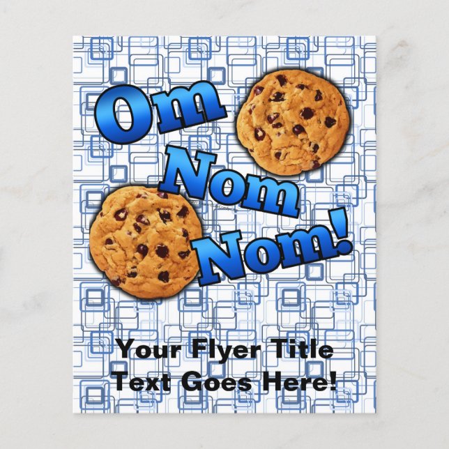 Flyer Om Nom Nom, Amor por Cookies Meme (Frente)