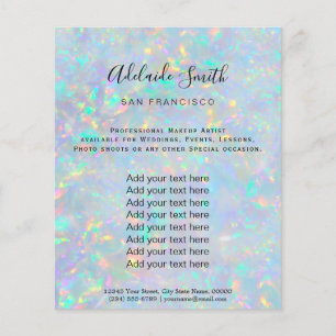 Flyer opal FAUX iridescent texture