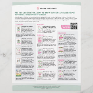 Flyer Opções de Estudo Bíblico para Mulheres Adultas - F