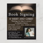 Flyer Open Book, Writers Book Signing Advertising<br><div class="desc">Open Book,  Writers Book Signing Advertising Flyers By The Business Card Store.</div>