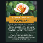 Flyer Orange Rosa, Florist, Anúncio de Floresta<br><div class="desc">Laranja Rosa,  Florist,  Panfleto Publicitário de Florificação pela Loja Cartão de visita.</div>
