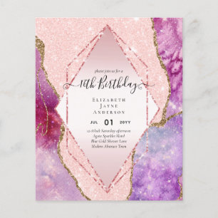 Flyer ORÇAMENTO 16º Aniversário Glittery AGATE Sparkl