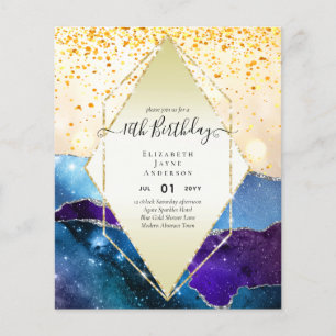 Flyer ORÇAMENTO 16º Aniversário Glittery AGATE Sparkl