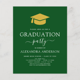 Flyer Orçamento 2023 Festa de formatura Verde Dourado