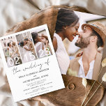 Flyer Orçamento A Foto De Casamento Simples E Minimalist<br><div class="desc">Orçamento O Casamento do Moderno Elegante Quatro (4) Colagem de Fotos e Grande Convite Minimalista de Casamento de Data. Os cartões de convite para o casamento contêm uma tipografia moderna que é elegante,  simples e moderna para usar depois de você celebrar o dia de casamento simples e minimalista.</div>