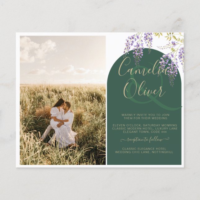 Flyer Orçamento All-in1 PHOTO Wedding Wisteria Código QR (Frente)