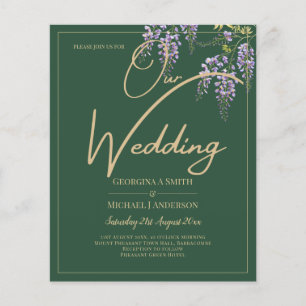 Flyer ORÇAMENTO All-in1 WISTERIA Dourado Texto WEDDING 