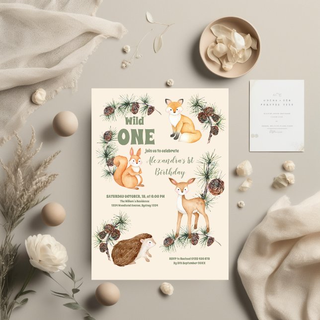 Flyer Orçamento Animais Selvagens de Floresta Um primeir (Criador carregado)