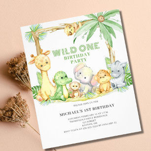 Flyer Orçamento Animais Selvagens de Um Safari Convite d