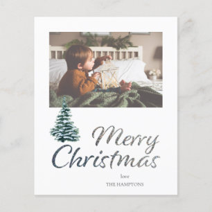 Flyer Orçamento Árvore de Natal Feliz e Foto de Lata d