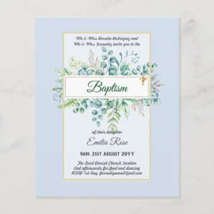 Flyer Orçamento BAPTISM Christening Greenerase deixa co