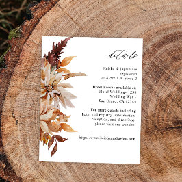 Flyer Orçamento Bege Baixo Detalhes Florais de Outono