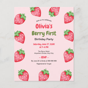 Flyer Orçamento Berry Primeiro Convite para primeiro ani