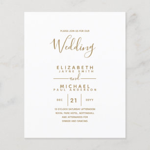 Flyer Orçamento Bilíngue Espanhol BODA Casamento Ingl