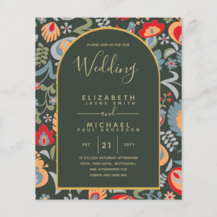 Flyer ORÇAMENTO Bilingue Espanhol Inglês Casamento Noiva